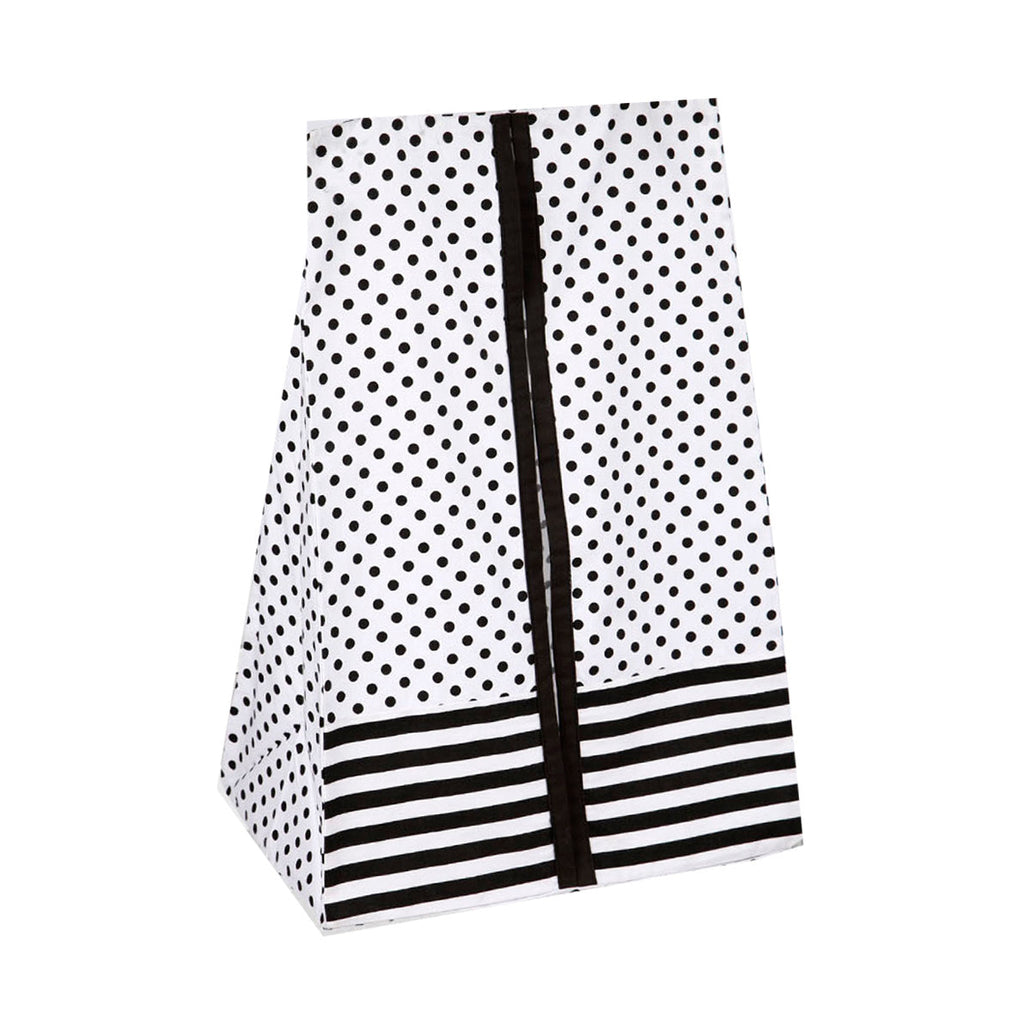 Dots Pin Stripes Black/White Neutral Crib Bedding Set - Bacati - Crib Bedding Set - Bacati