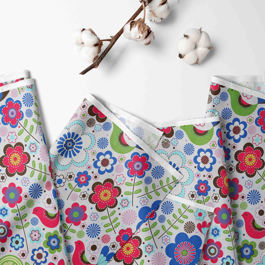 Bacati - Long/Small Crib Rail Guard Covers Cotton Botanical, Pink/Aqua/Fuchsia/Green - Bacati - Crib Rail Guard - Bacati