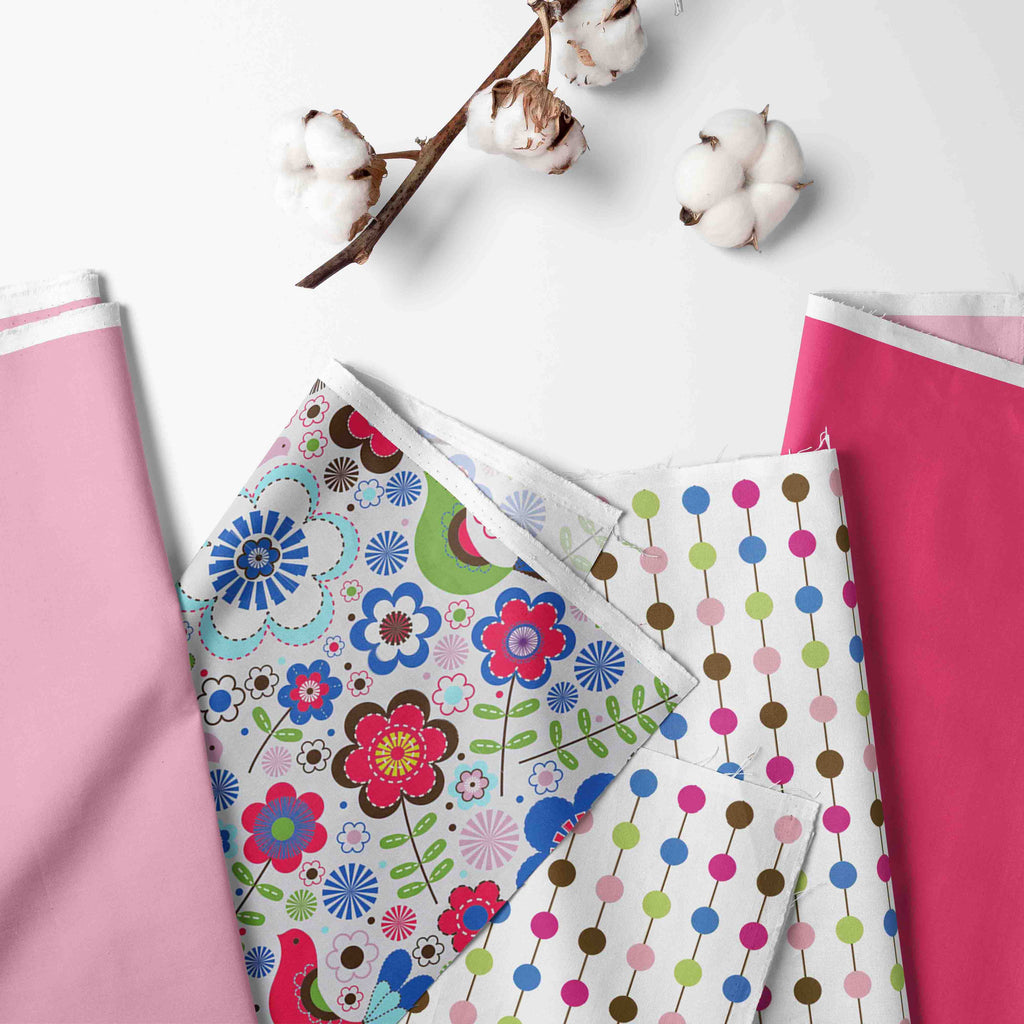 Bacati - Long/Small Crib Rail Guard Covers Cotton Botanical, Pink/Aqua/Fuchsia/Green - Bacati - Crib Rail Guard - Bacati