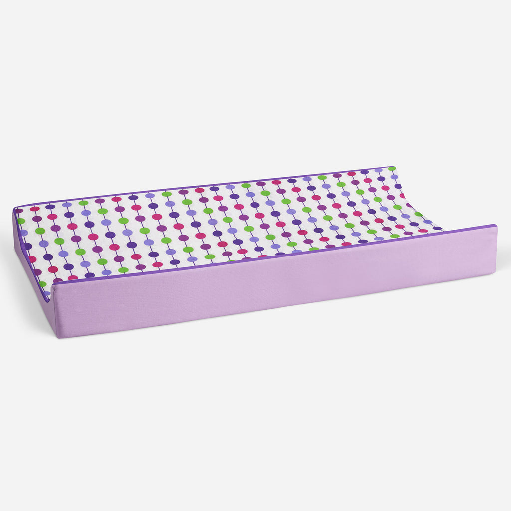 Botanical Purple/Lilac/Green/Plum Girls Quilted Changing Pad Cover - Bacati - Changing pad cover - Bacati