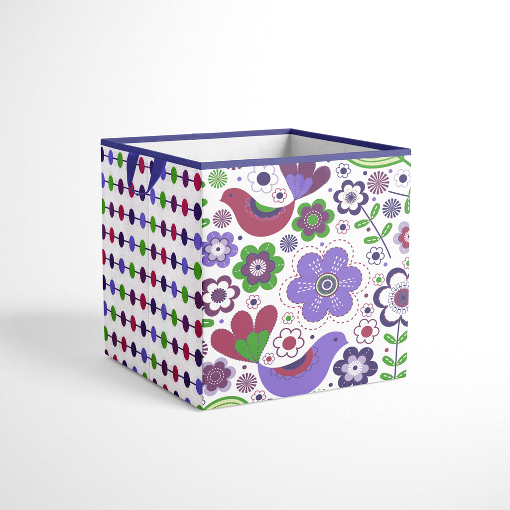 Bacati - Botanical, Girls Nursery Kids Storage. Purple/Lilac/Green/Plum - Bacati - Nursery/Kids Storage - Bacati