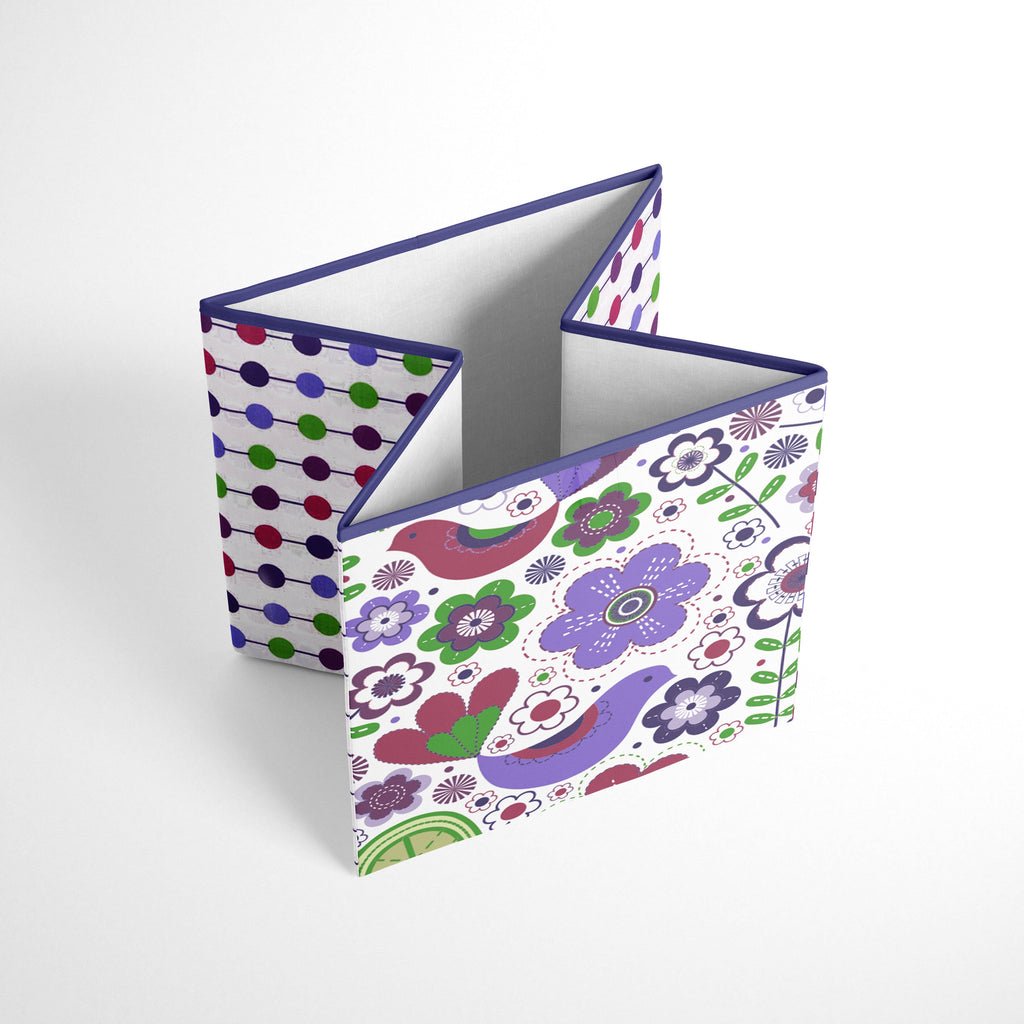 Bacati - Botanical, Girls Nursery Kids Storage. Purple/Lilac/Green/Plum - Bacati - Nursery/Kids Storage - Bacati