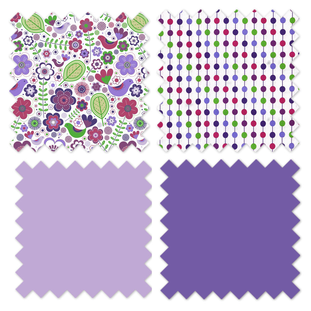 Bacati - Botanical, Girls Nursery Kids Storage. Purple/Lilac/Green/Plum - Bacati - Nursery/Kids Storage - Bacati