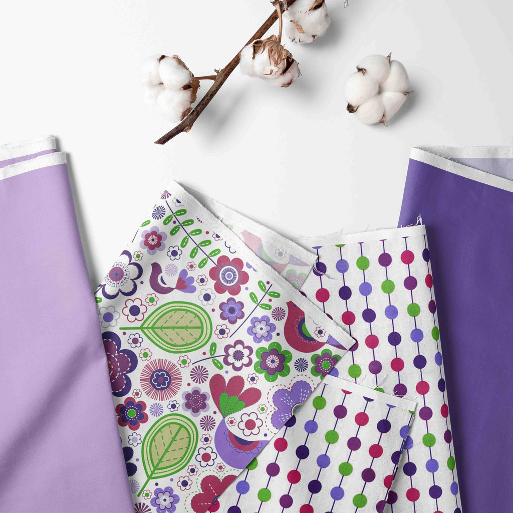 Bacati - Girls 4 pc Toddler Bedding/3 pc Sheet Set 100% Cotton Percale, Botanical, Purple/Lilac/Green/Plum - Bacati - 4 pc Toddler Bedding Set - Bacati