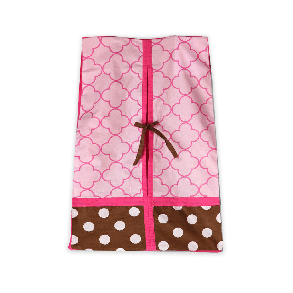 Butterflies Pink/Chocolate Girls Crib Bedding Set - Bacati - Crib Bedding Set - Bacati