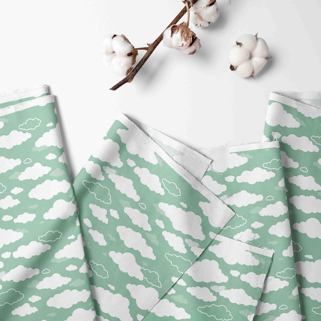 Bacati - Clouds in the City Neutral Nursery Kids Storage Items, Mint/Grey - Bacati - Nursery/Kids Storage - Bacati