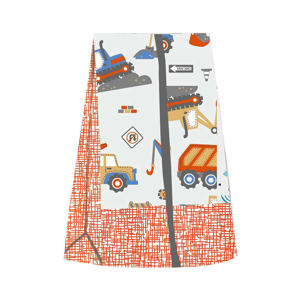 Construction Yellow/Orange/Blue/Grey Boys Crib Bedding Set - Bacati - Crib Bedding Set - Bacati