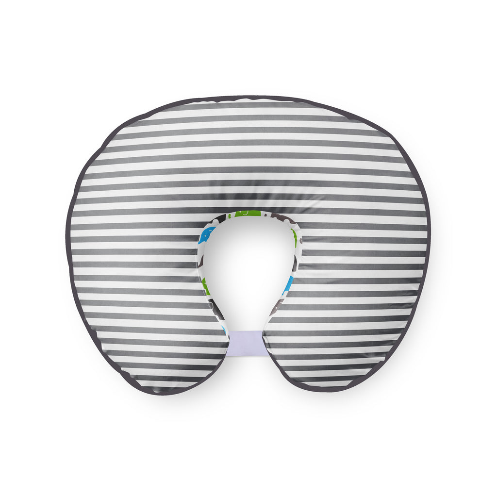 3 pc Nursing/Feeding Pillow Set Elephants Aqua/Lime/Grey - Bacati - Nursing Pillow - Bacati