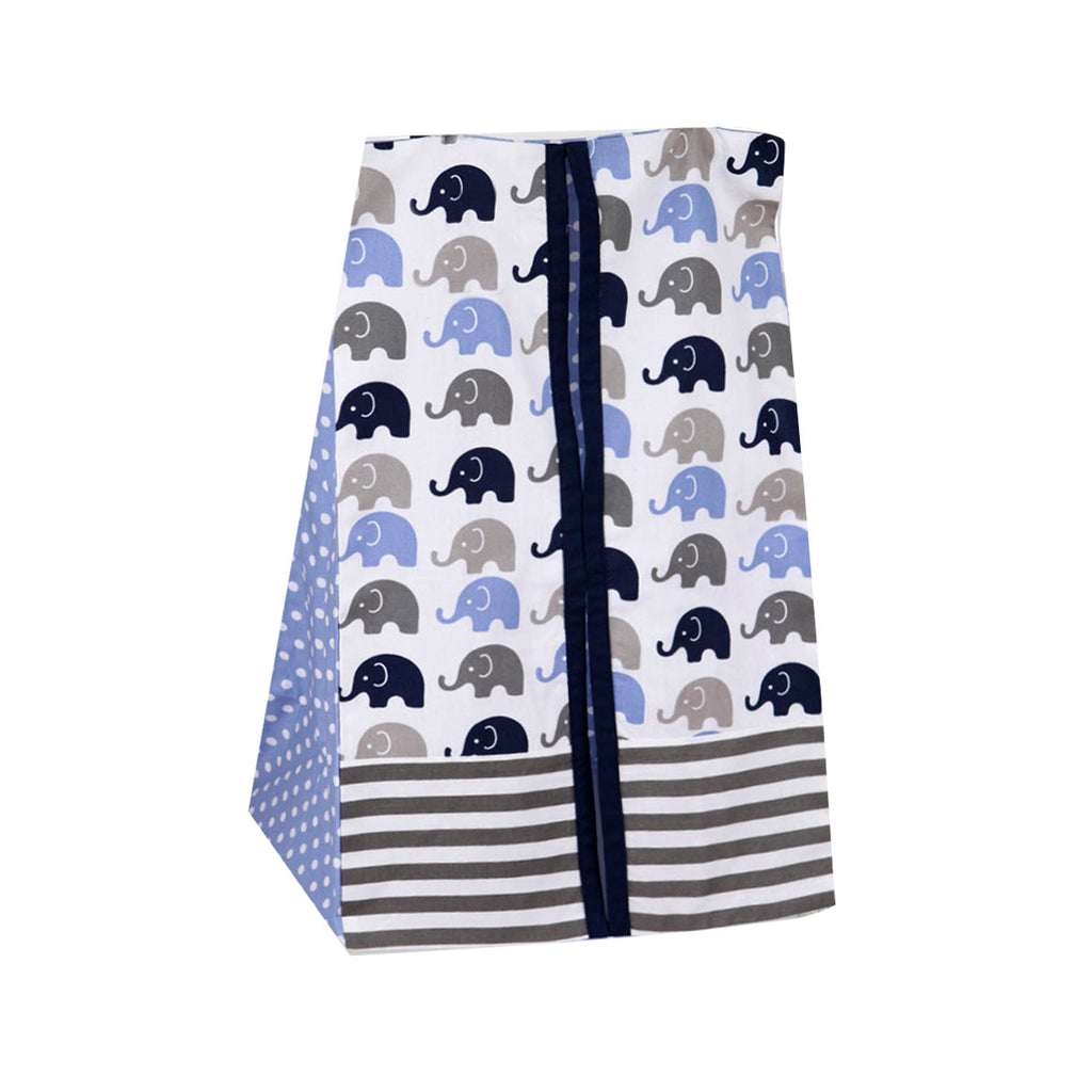 Elephants Blue/Grey Boys Crib Bedding Set - Bacati - Crib Bedding Set - Bacati