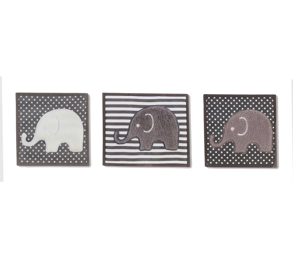 Elephants White/Grey Neutral Crib Bedding Set - Bacati - Crib Bedding Set - Bacati