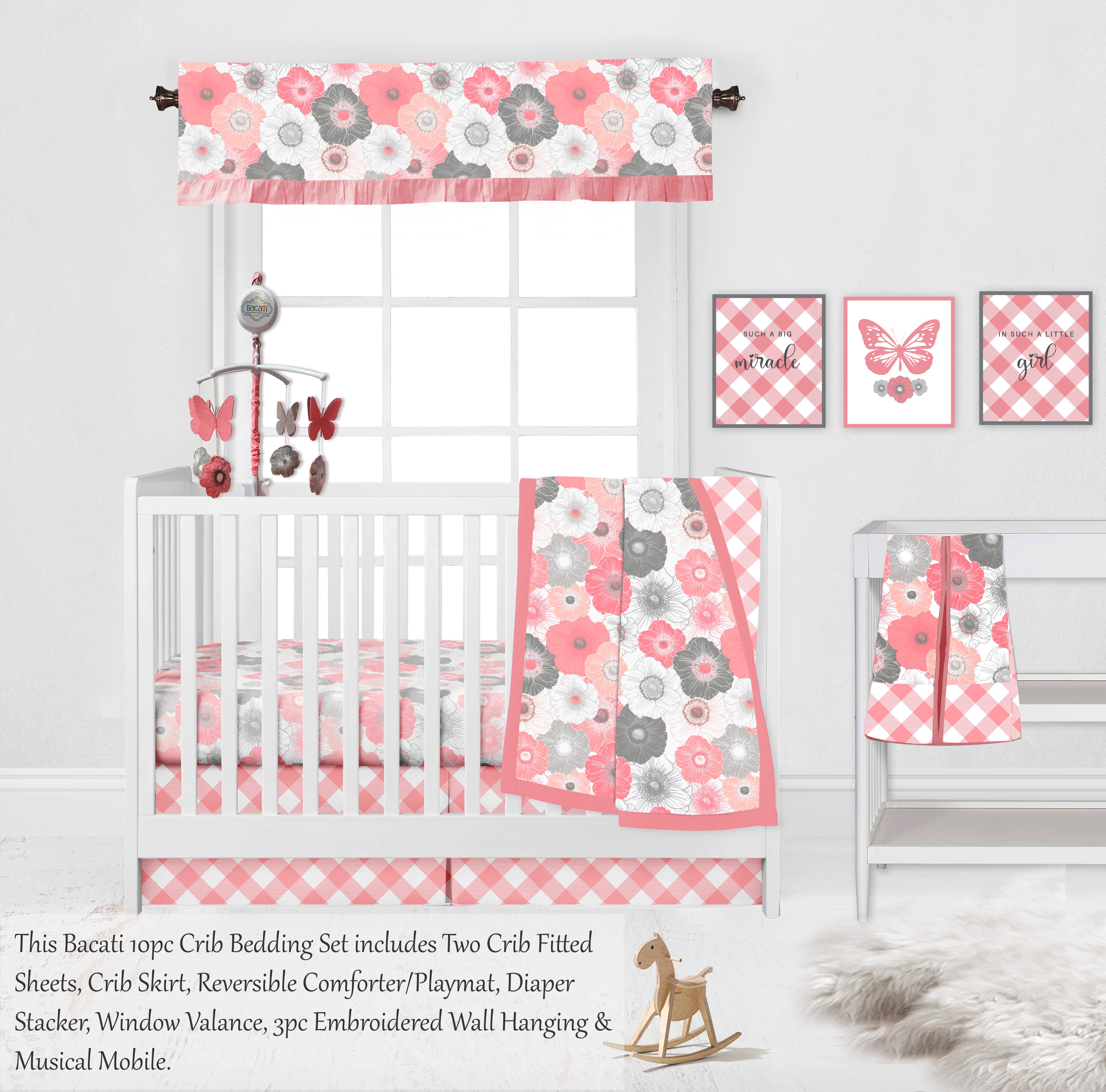 Coral 2025 crib skirt