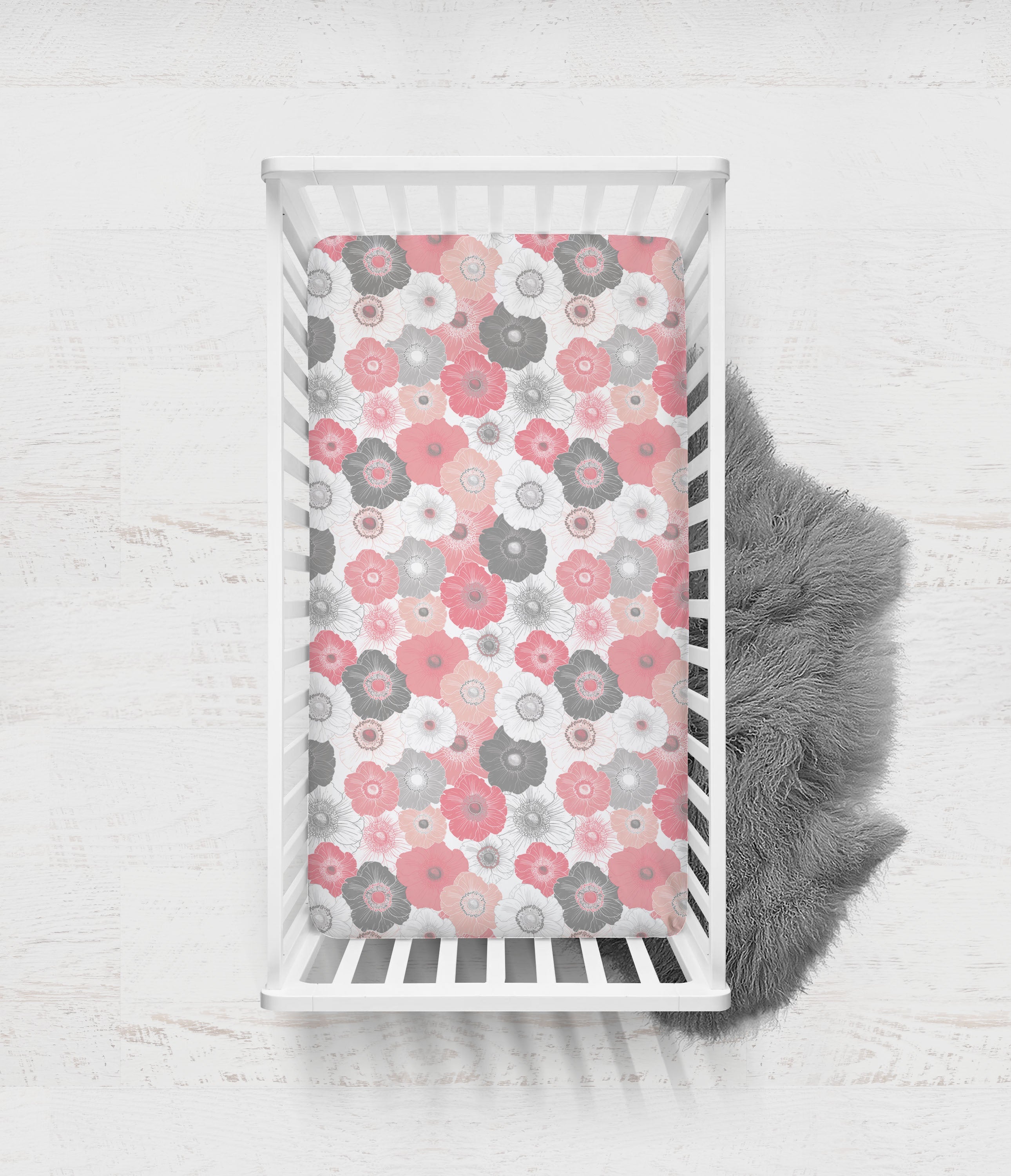 Watercolor floral crib cheap sheet
