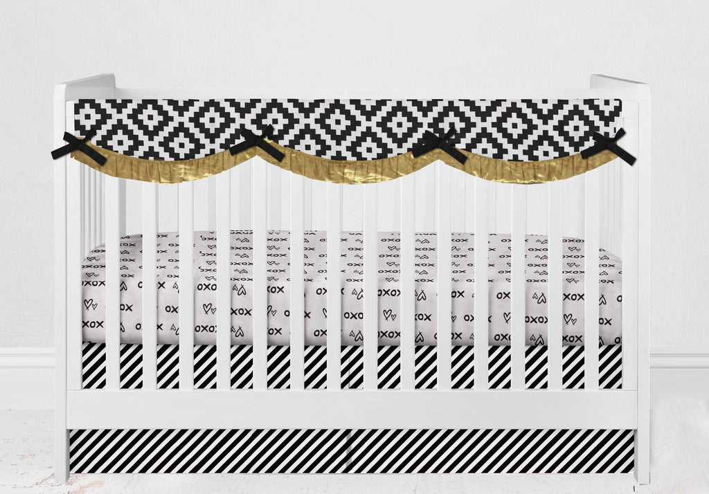 Black and gold sales crib bedding sets