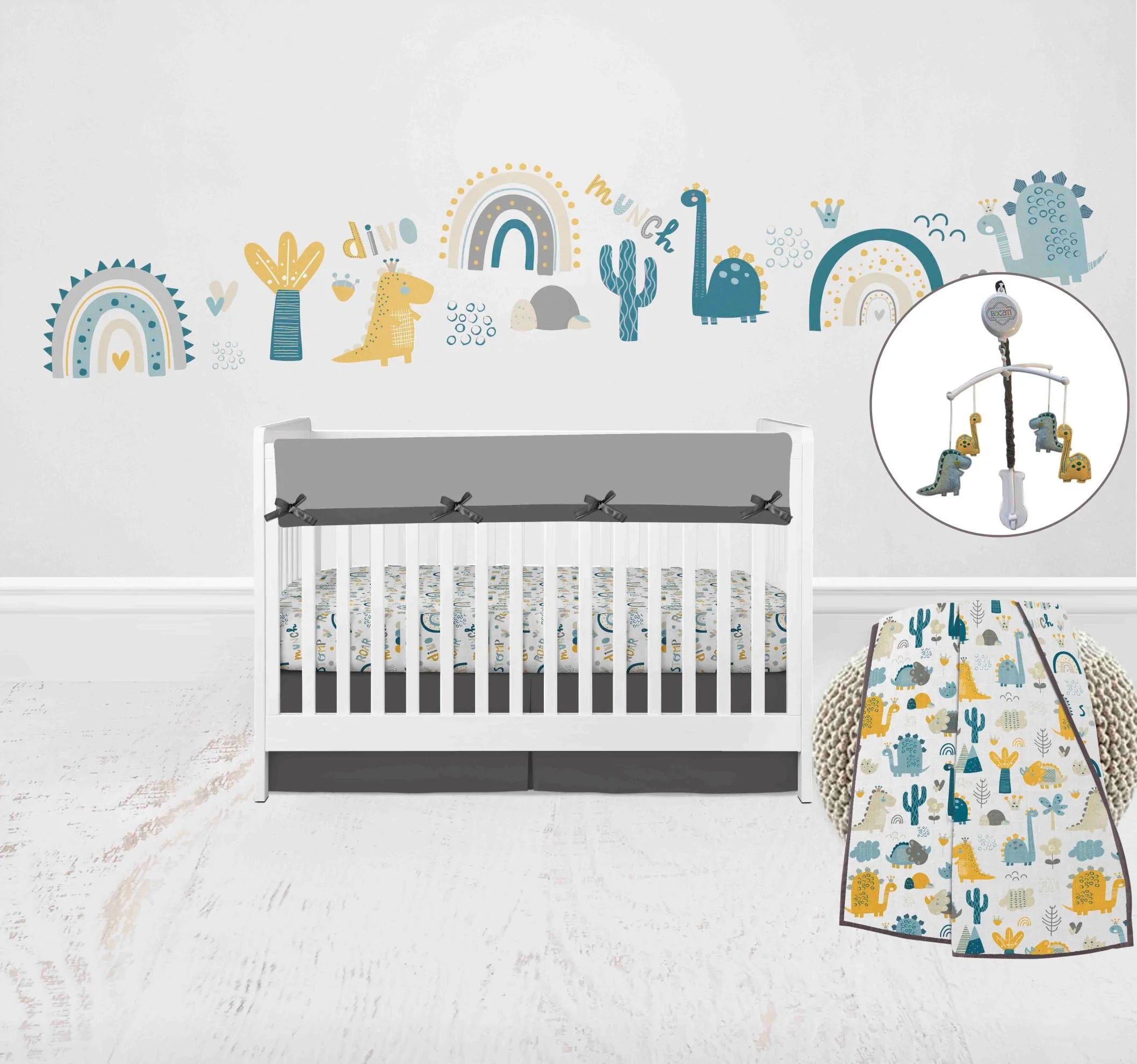 Teal and gray baby bedding best sale