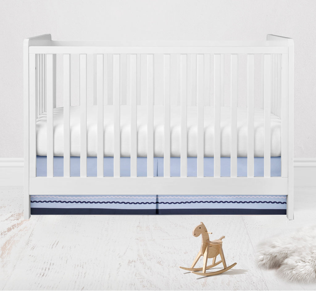 Little Sailor Anchor Blue/Navy Boys Crib Bedding Set - Bacati - Crib Bedding Set - Bacati