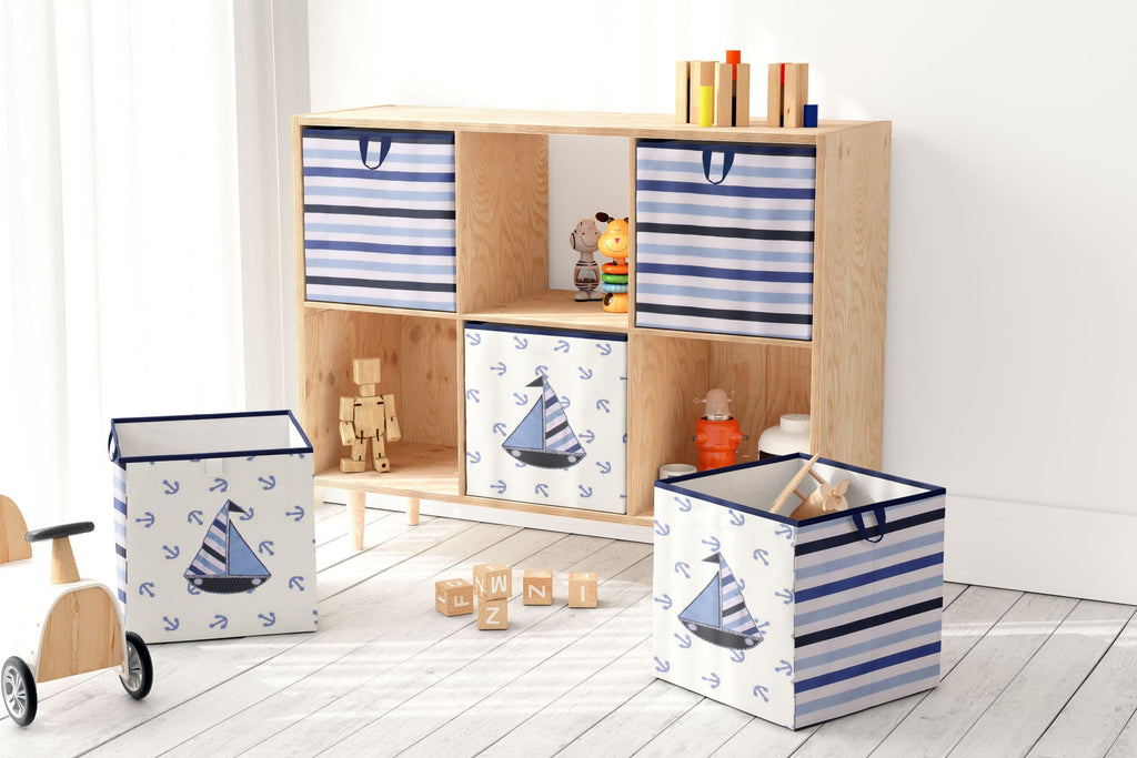 Bacati - Little Sailor, Nursery Kids Storage Items, Blue/Navy - Bacati - Nursery/Kids Storage - Bacati