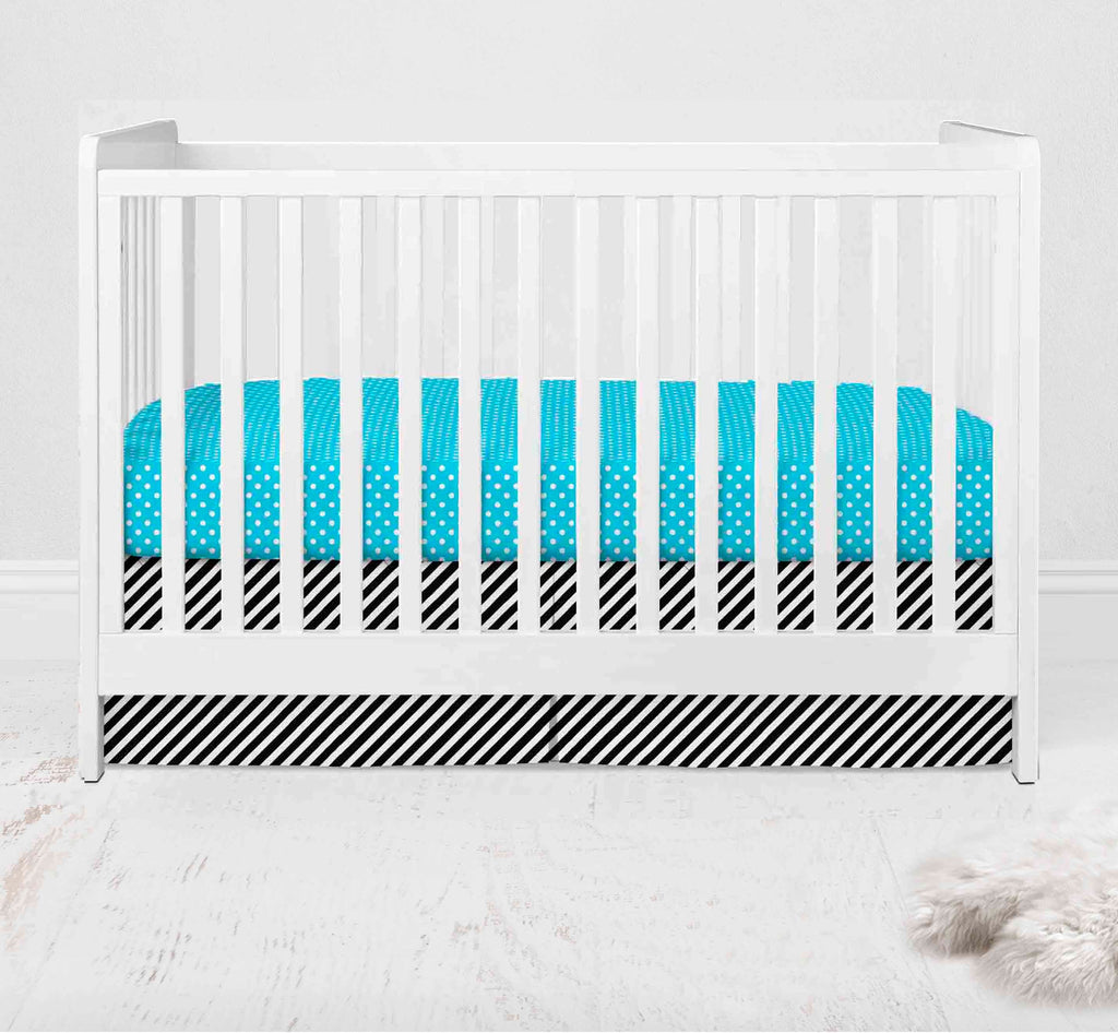 Love Aztec Black/Aqua Neutral Crib Bedding Set - Bacati - Crib Bedding Set - Bacati