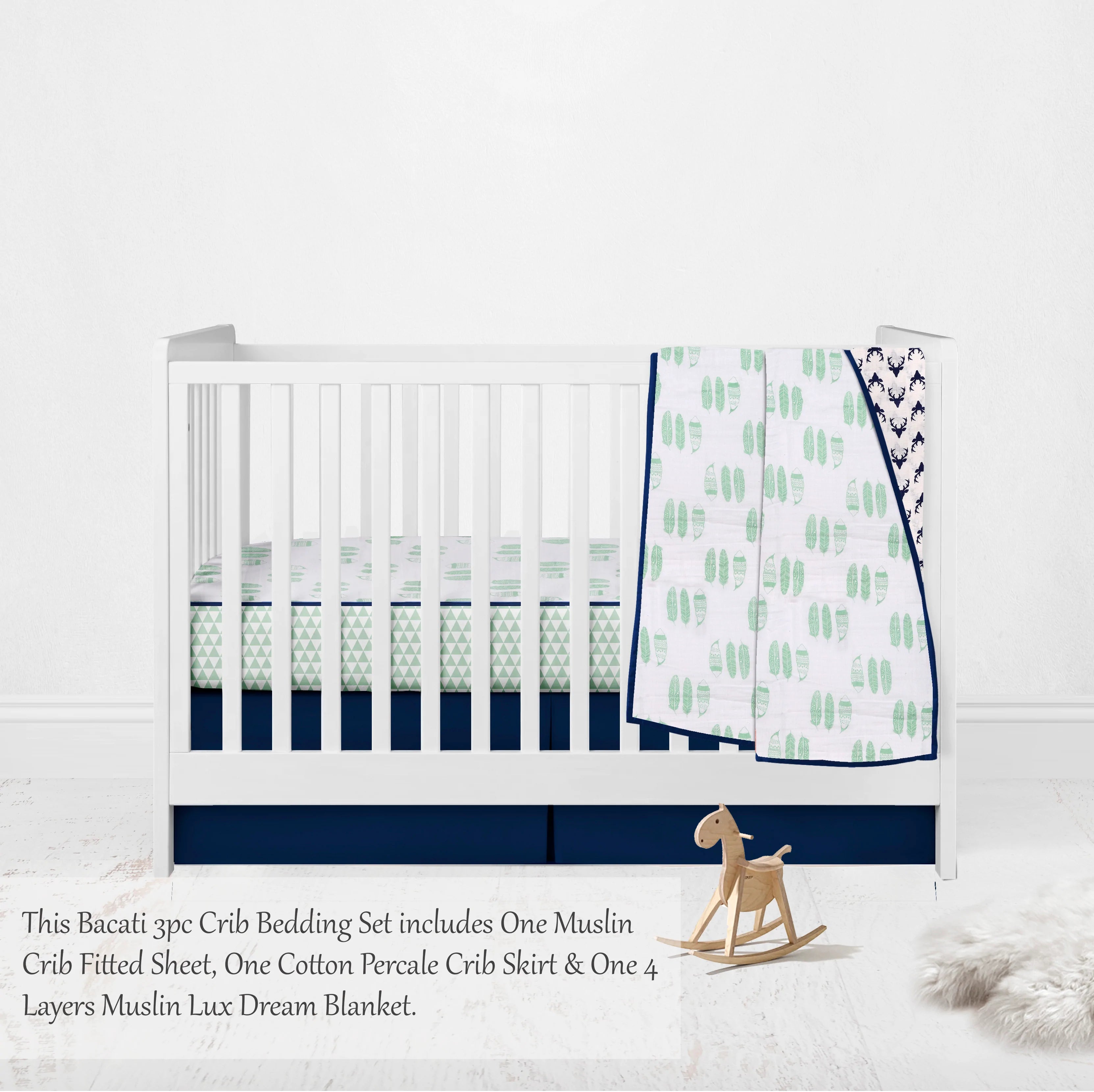 Muslin online crib skirt