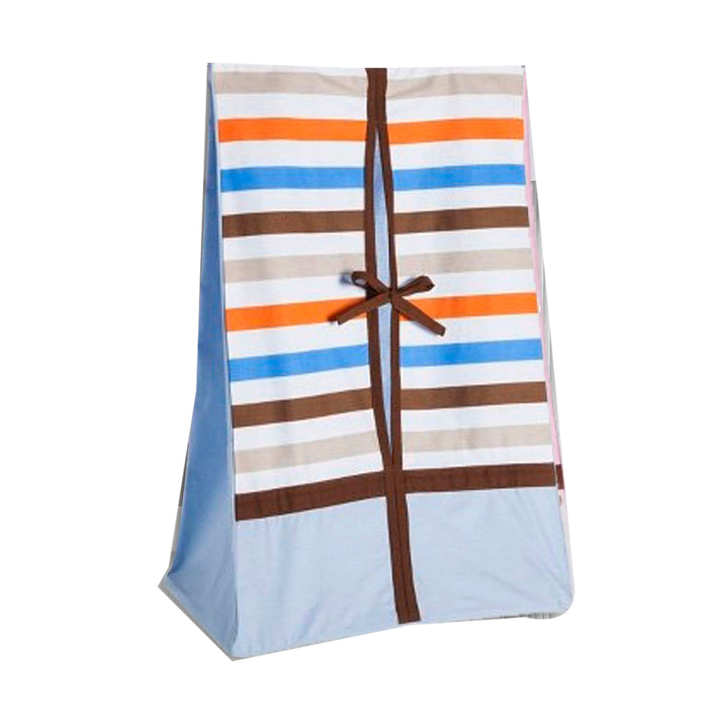 Mod Sports Blue/Orange/Chocolate Boys Crib Bedding Set - Bacati - Crib Bedding Set - Bacati