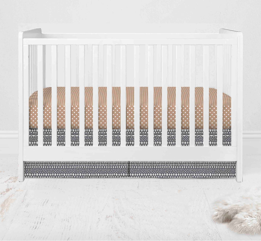 Owls in the Woods Beige/Grey Neutral Crib Bedding Set - Bacati - Crib Bedding Set - Bacati