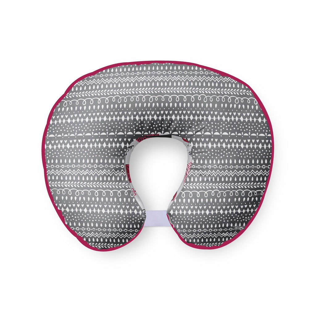 3 pc Nursing/Feeding Pillow Set Owls in the Woods Pink/Grey - Bacati - Nursing Pillow - Bacati