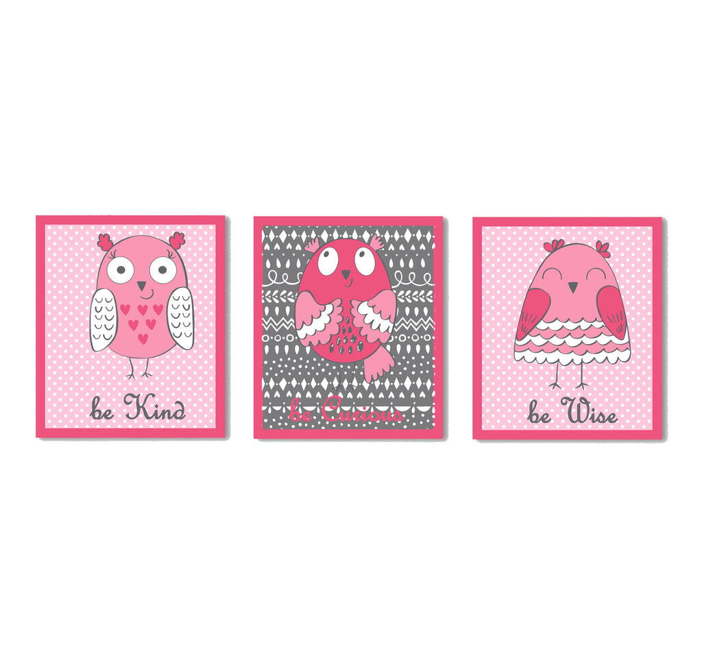 Owls in the Woods Pink/Grey Girls Crib Bedding Set - Bacati - Crib Bedding Set - Bacati