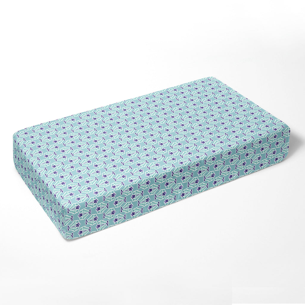 Paisley Isabella Lilac/Purple/Aqua Girls Crib Bedding Set - Bacati - Crib Bedding Set - Bacati