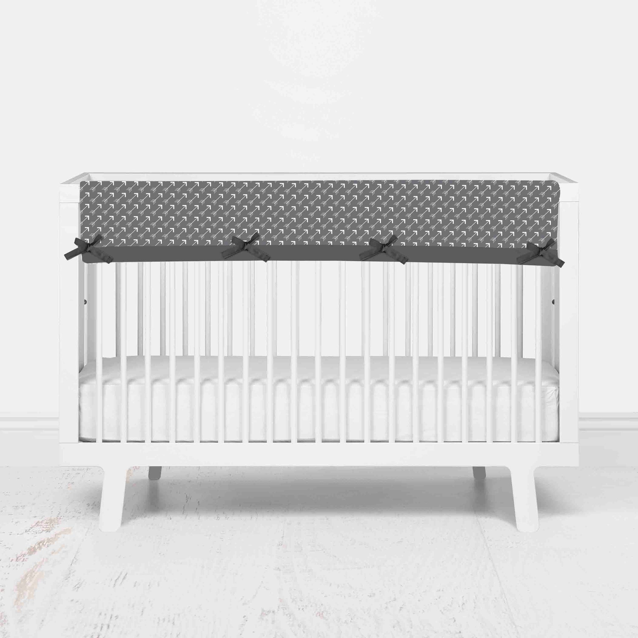 Bacati Long Small Crib Rail Guard Covers Cotton Playful Fox Orange G