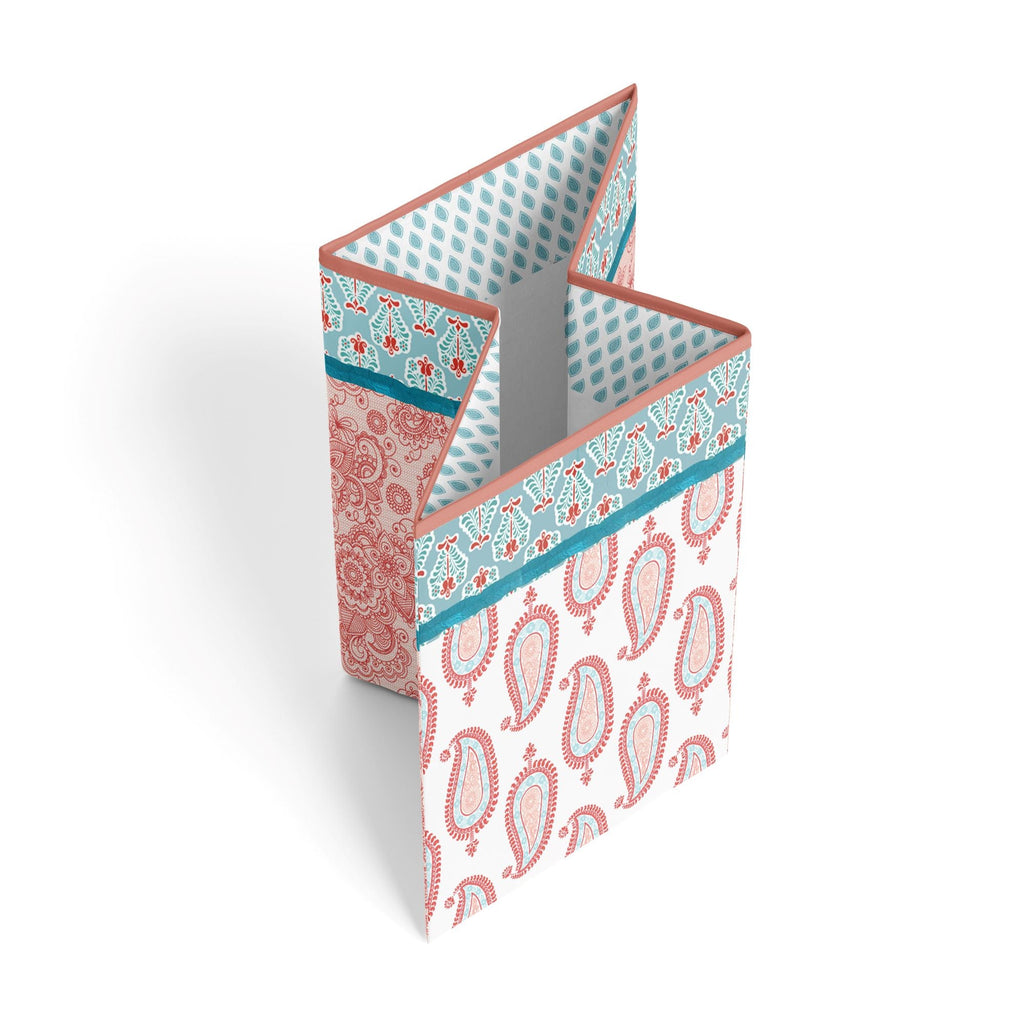 Bacati - Paisley Sophia Girls Nursery Kids Storage Items, Coral/Aqua - Bacati - Nursery/Kids Storage - Bacati