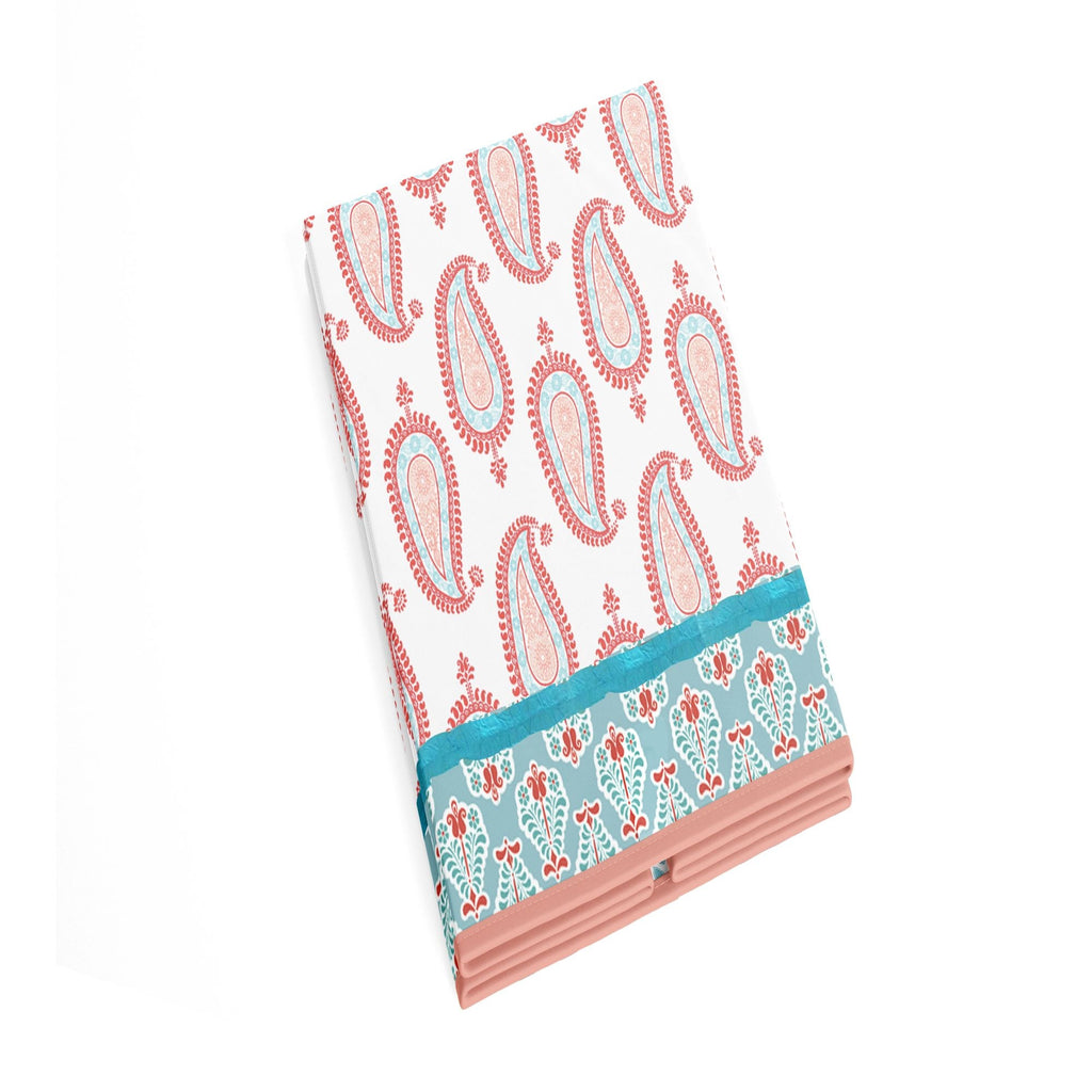 Bacati - Paisley Sophia Girls Nursery Kids Storage Items, Coral/Aqua - Bacati - Nursery/Kids Storage - Bacati