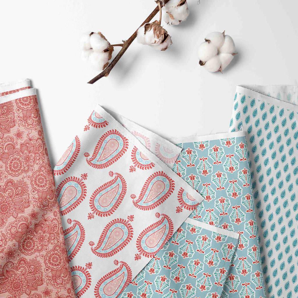 Bacati - Paisley Sophia Girls Nursery Kids Storage Items, Coral/Aqua - Bacati - Nursery/Kids Storage - Bacati