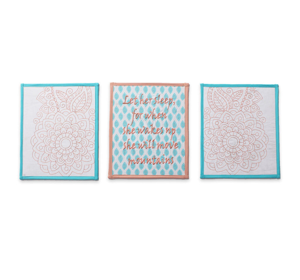 Paisley Sophia Coral/Aqua Girls Crib Bedding Set - Bacati - Crib Bedding Set - Bacati