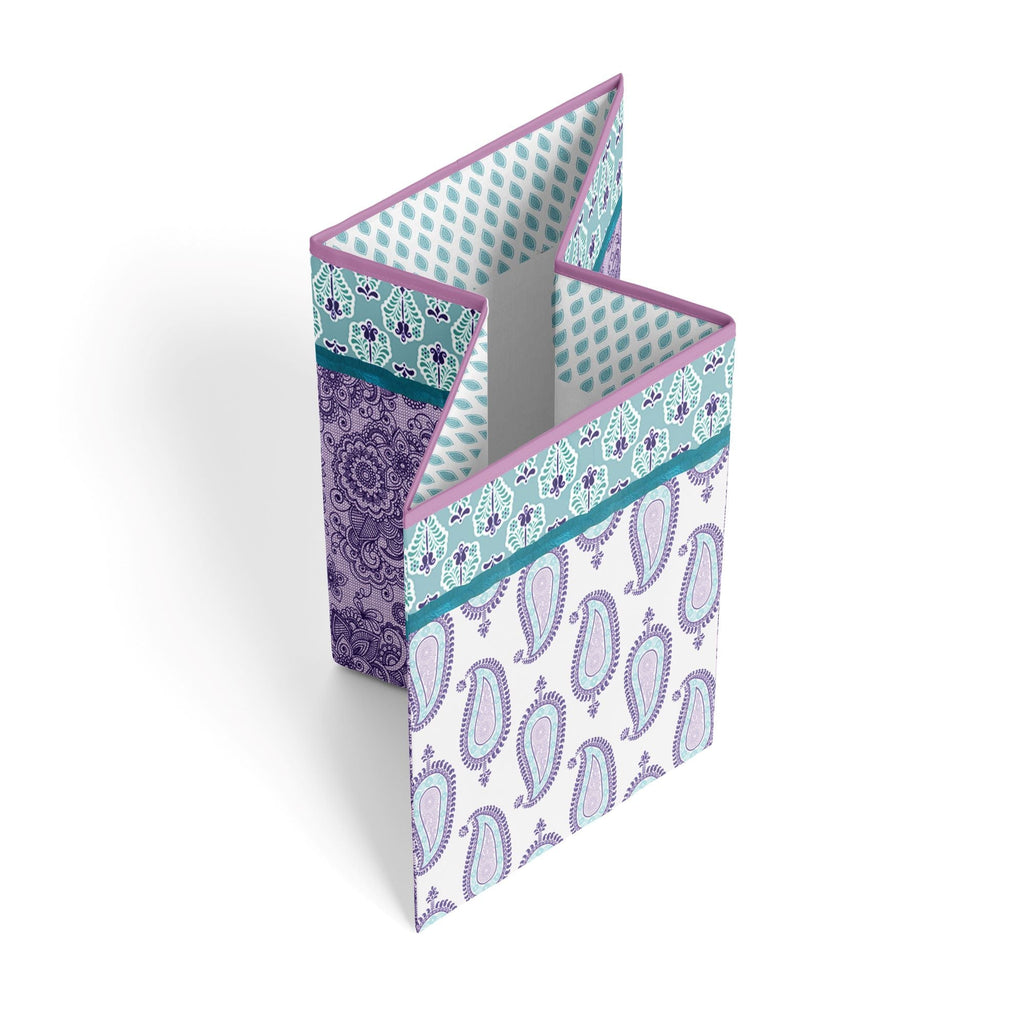 Bacati - Paisley Isabella Girls Nursery Kids Storage Items, Purple/Lilac/Aqua - Bacati - Nursery/Kids Storage - Bacati