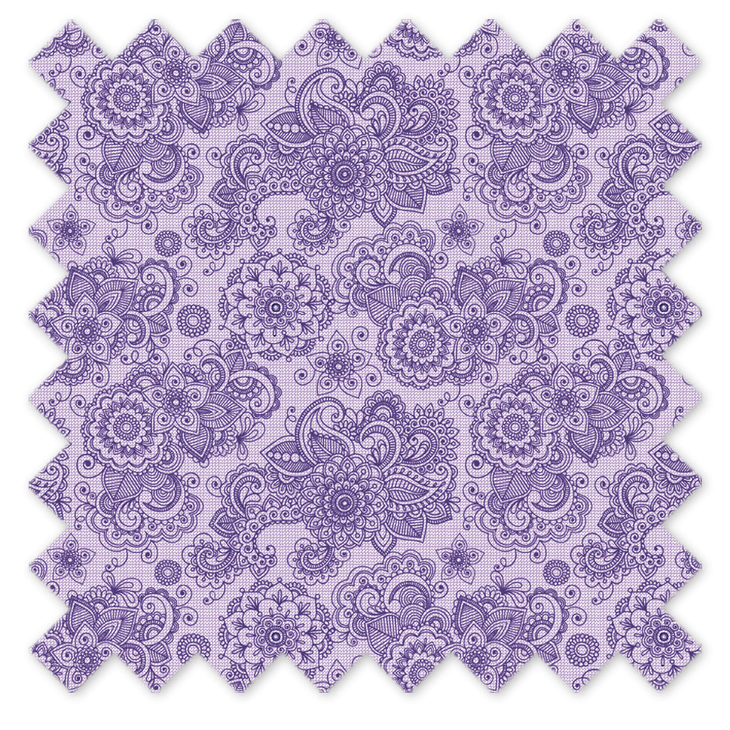 Bacati - Crib or Toddler Bed Fitted Sheet, Paisley Isabella Purple/Aqua/Lilac - Bacati - Crib/Toddler Fitted Sheet - Bacati