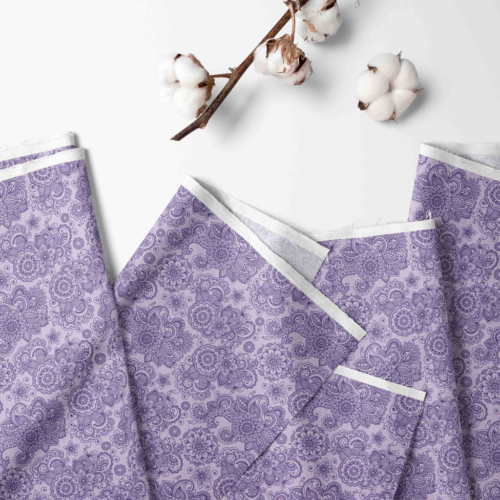 Bacati - Long/Small Crib Rail Guard Covers Cotton Paisley Isabella Lilac/Purple/Aqua - Bacati - Crib Rail Guard - Bacati