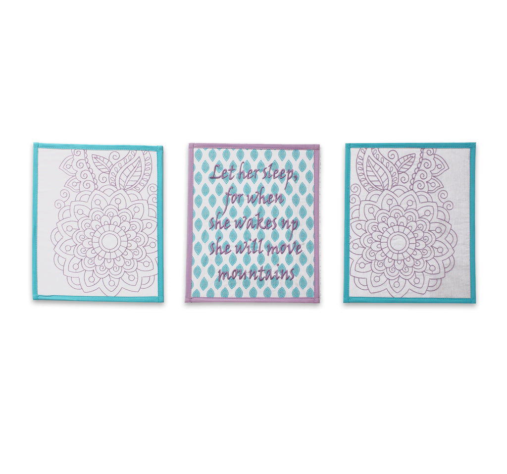 Paisley Isabella Lilac/Purple/Aqua Girls Crib Bedding Set - Bacati - Crib Bedding Set - Bacati