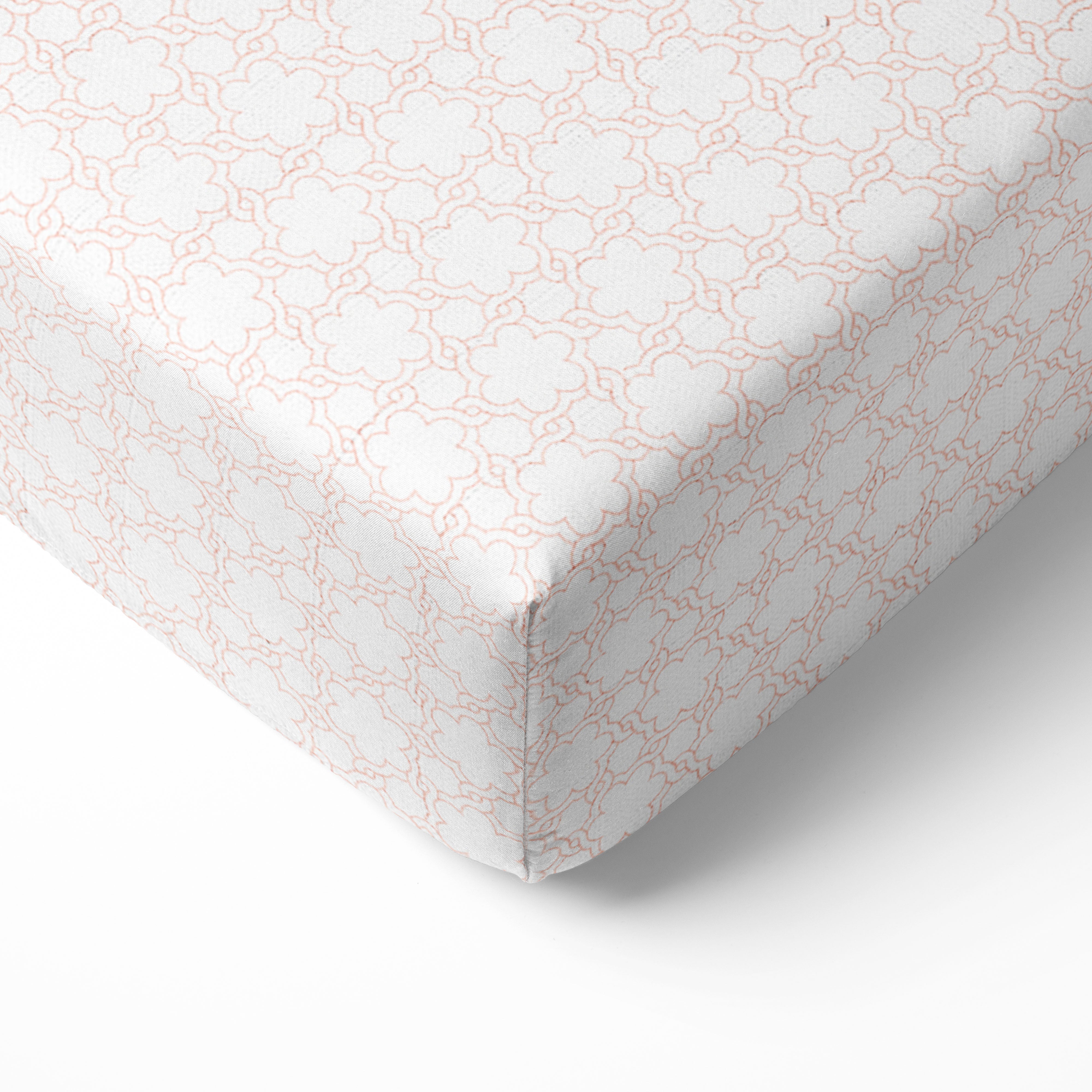 Bacati Paisley Petals Floral 3 Piece Muslin Crib Bedding Set Coral