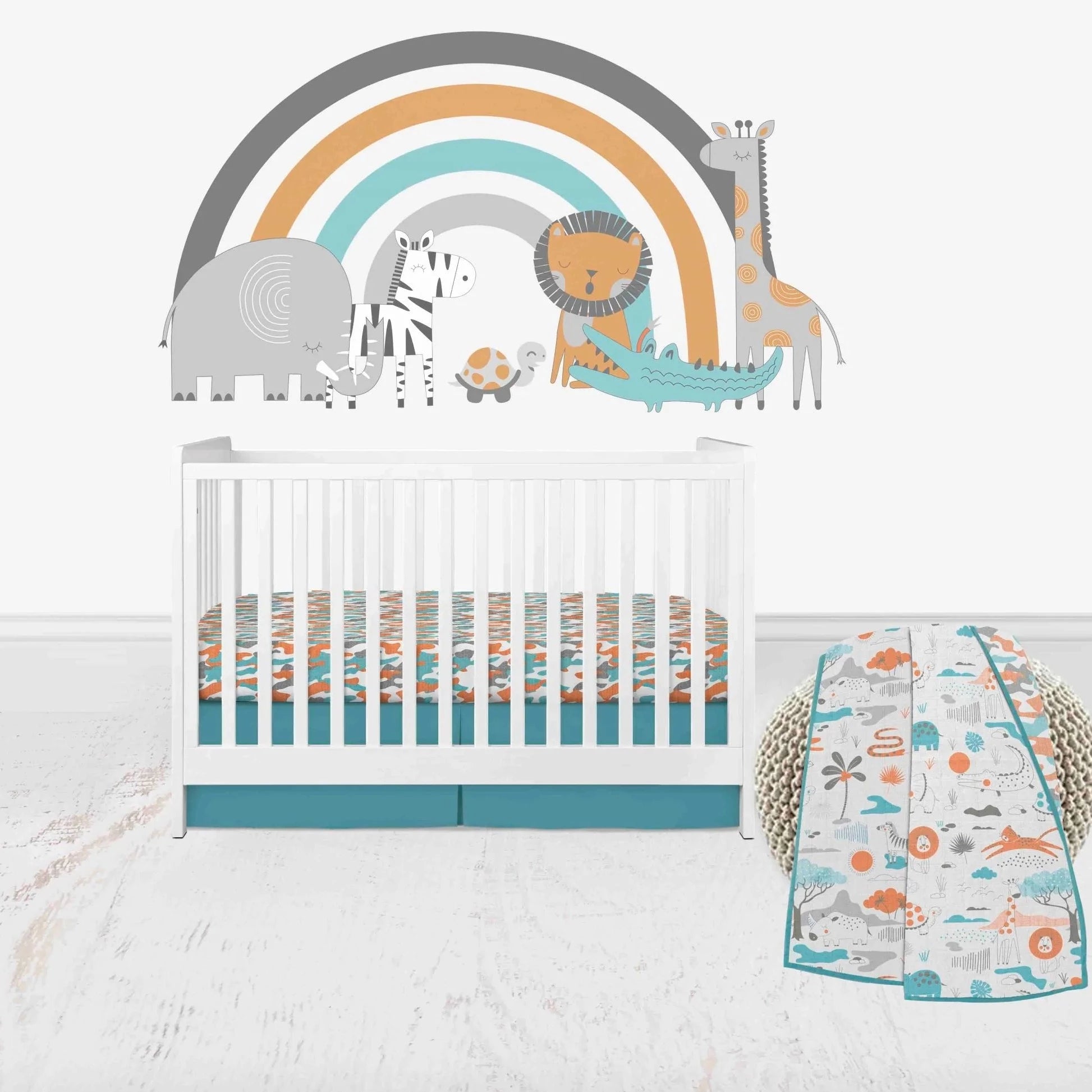 Aqua crib bedding cheap