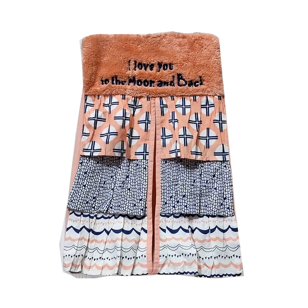 Tribal Olivia Coral/Navy Girls Crib Bedding Set - Bacati - Crib Bedding Set - Bacati