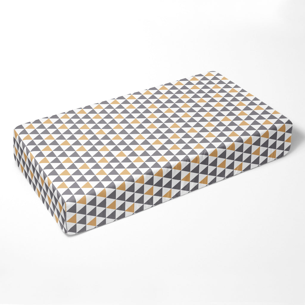 Crib or Toddler Bed Fitted Sheet 100% Cotton Percale, Woodlands Animals Beige/Grey - Bacati - Crib/Toddler Fitted Sheet - Bacati