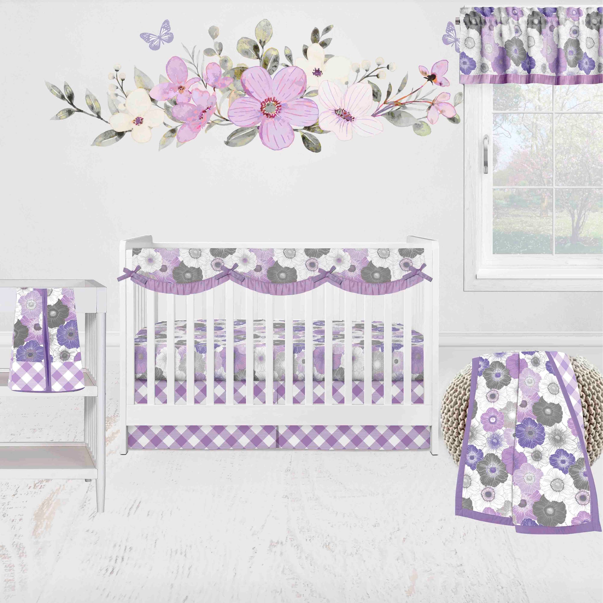 Baby girl crib bedding purple cheap