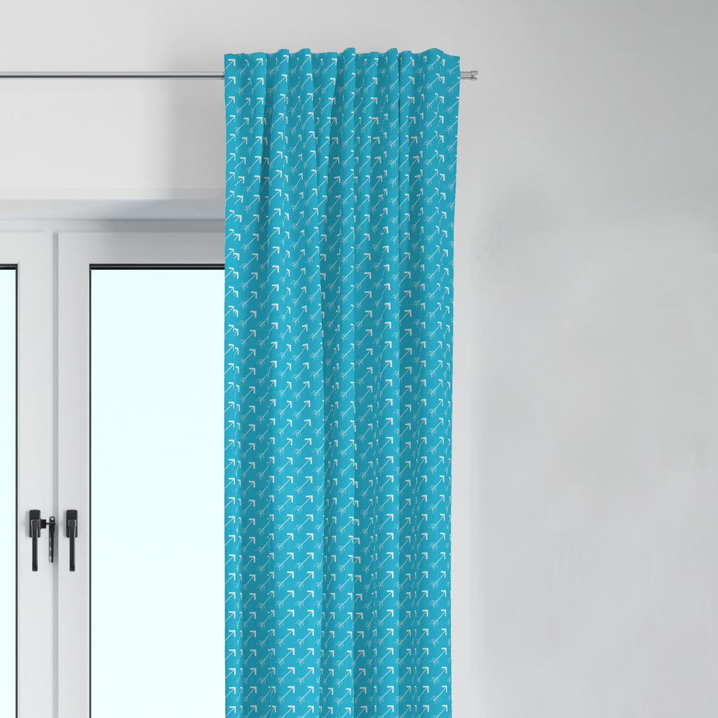 Bacati - Woodlands Animals Aqua/Navy/Grey Window Curtain Panel/Valance - Bacati - Window Treatments - Bacati